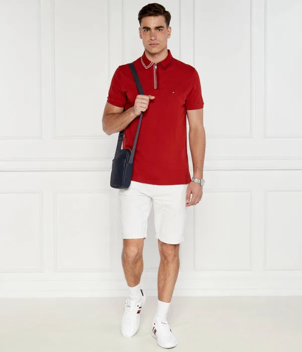 Мужское поло с коротким рукавом Tommy Hilfiger, красный — фото 2