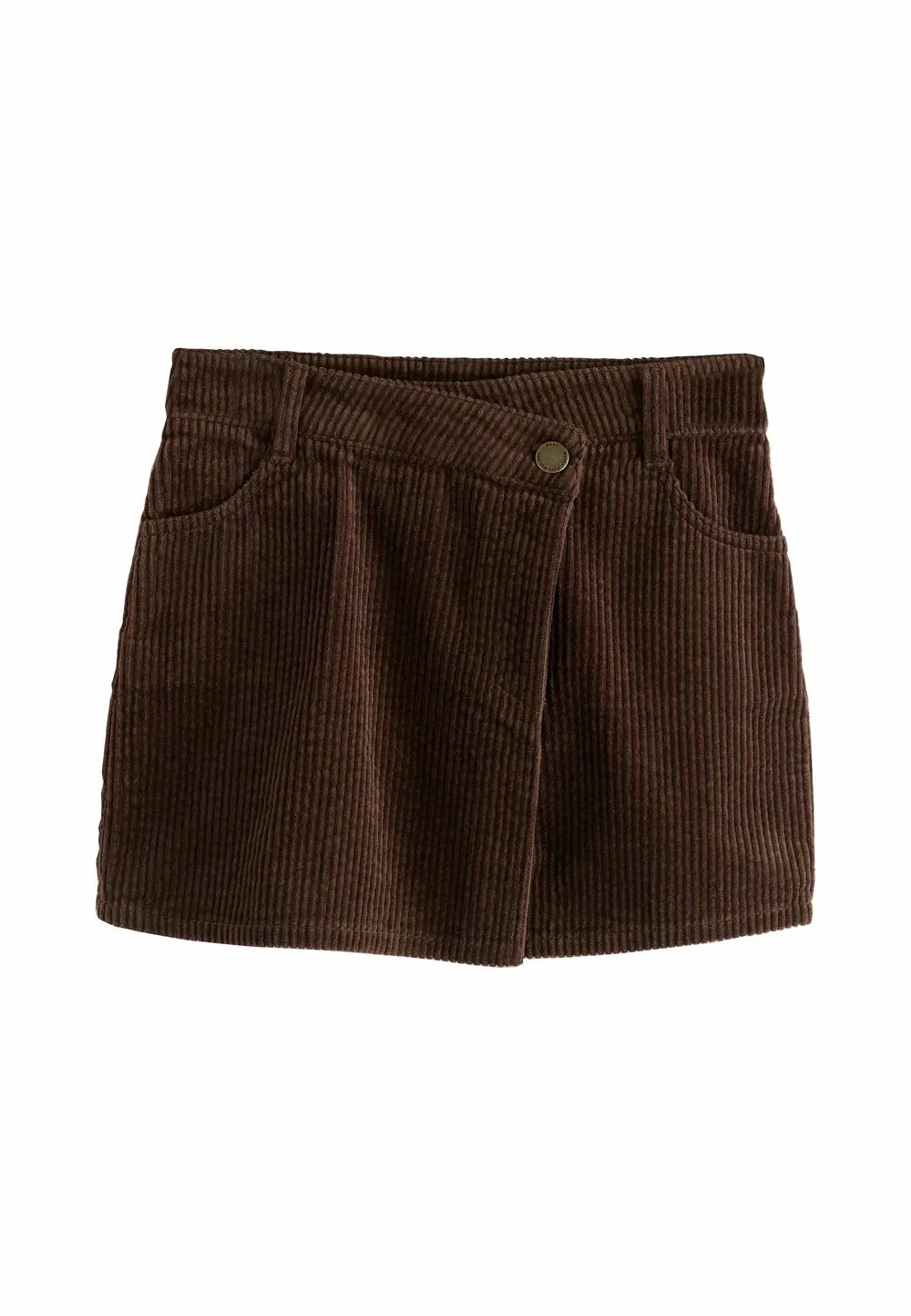 Стандартный крой - юбка-шорты с запахом - шорты Next, Chocolate Brown Cord — фото 3