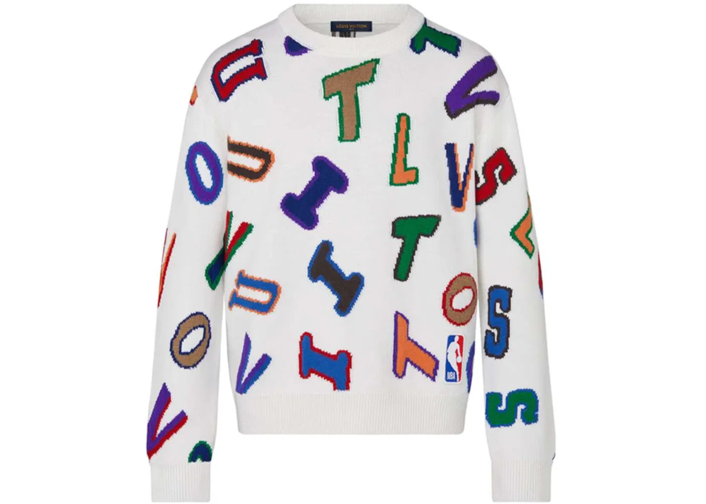Мужской свитшот Louis Vuitton x NBA Letters, Beige