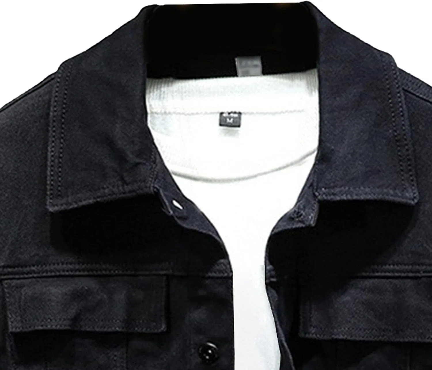Мужская джинсовая куртка Slim Fit Trucker Coat, чёрный — фото 2