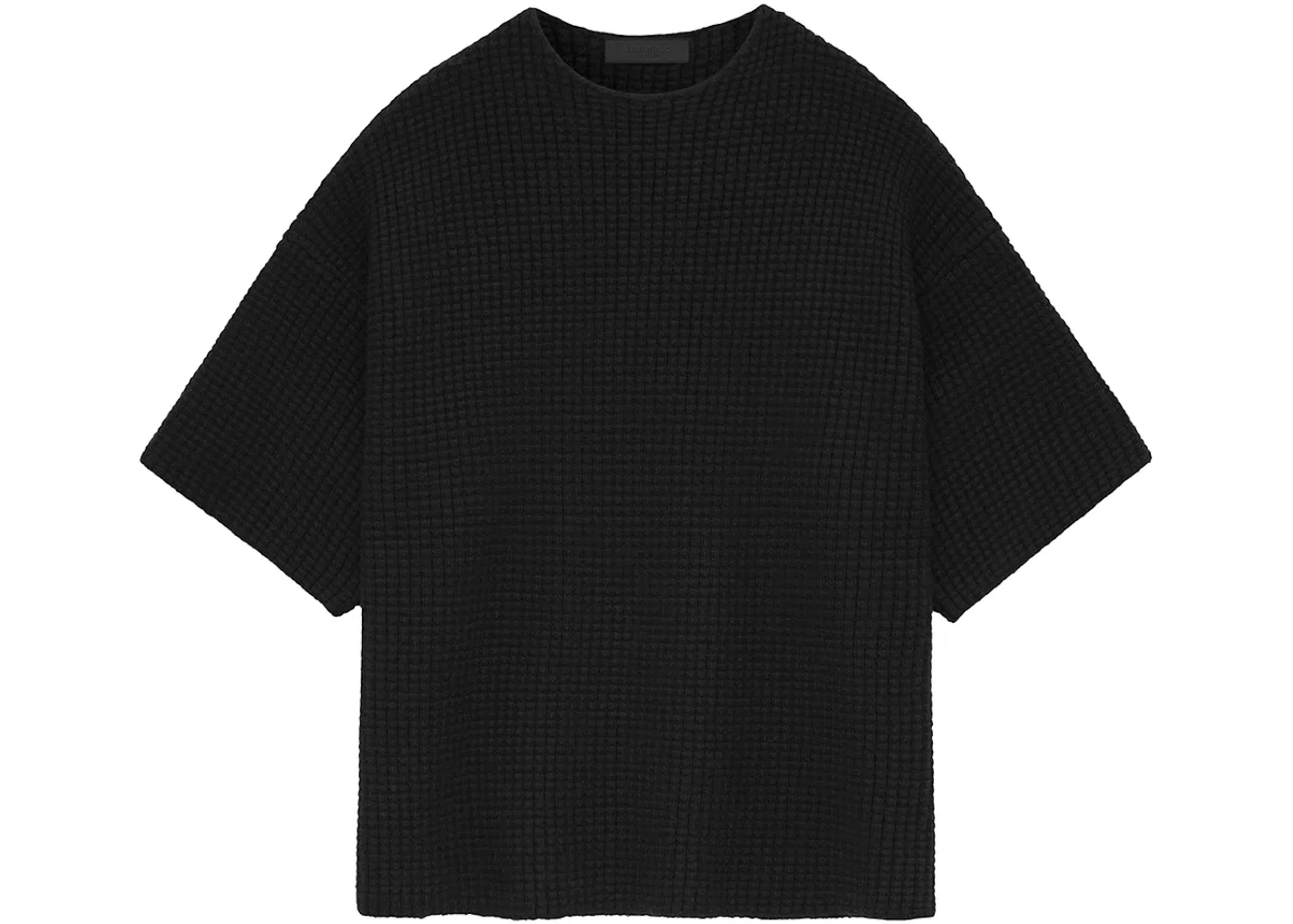 Мужской свитер с вафельным узором с коротким рукавом Fear of God Essentials Sweater, Black