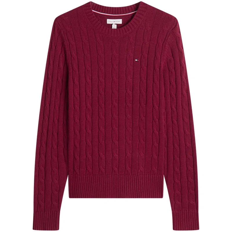Женский свитер с круглым вырезом Tommy Hilfiger, Burgundy XJS