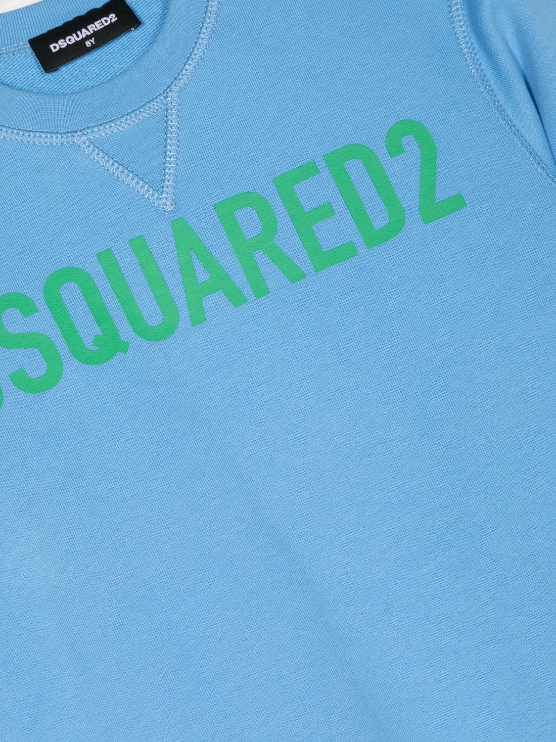 Толстовка с логотипом из хлопка DSQUARED2, небесно-голубой — фото 2