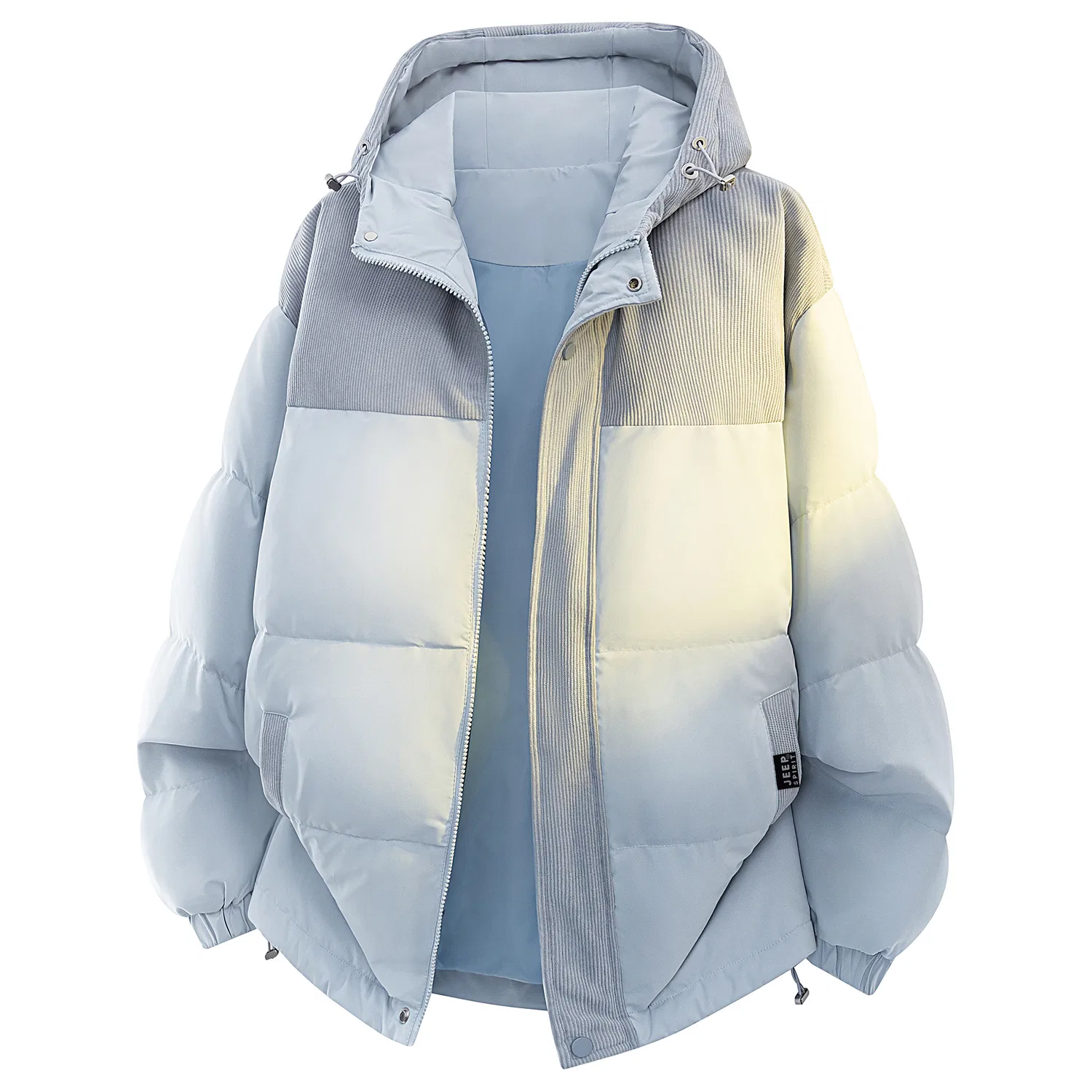 Детский пуховик с капюшоном утепленный JEEP SPIRIT, Light Blue