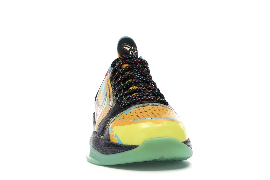 Детские кроссовки для мальчиков с принтом Nike Kobe 5 Prelude (Finals MVP) Nike, University Gold/Metallic Gold-Black — фото 2