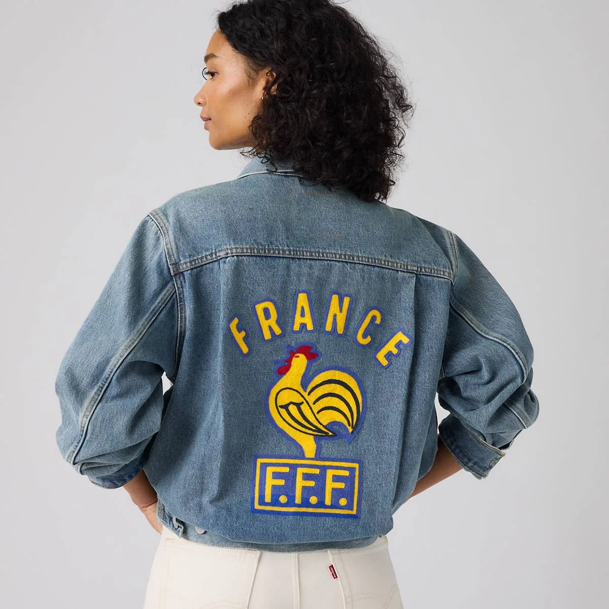 Куртка Levi's France Football Type II, France - Dark Wash — фото 3