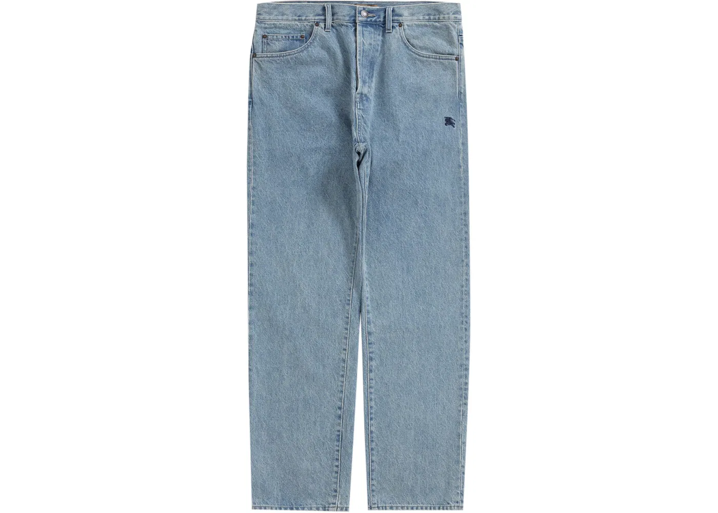Мужские джинсы с эффектом поношенности Supreme Burberry Regular Jean, Washed Blue — фото 2