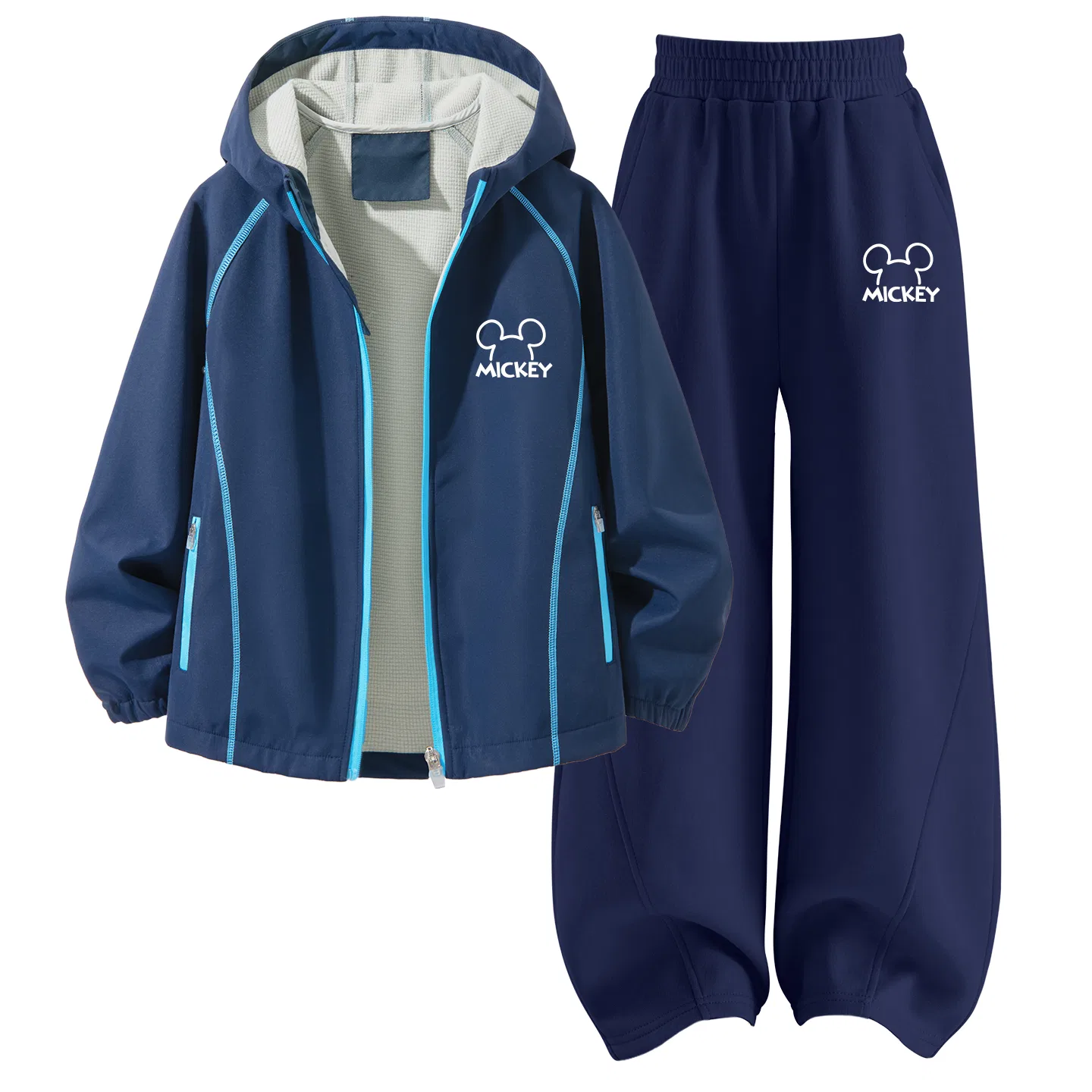 Детский спортивный комплект с капюшоном с принтом Disney, Deep Sea Blue/Navy Blue