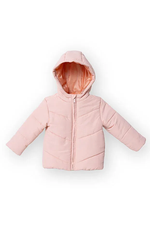Детское зимнее пальто для девочек с капюшоном Hellobaby, Цвет Pink Ebebek Hello Baby
