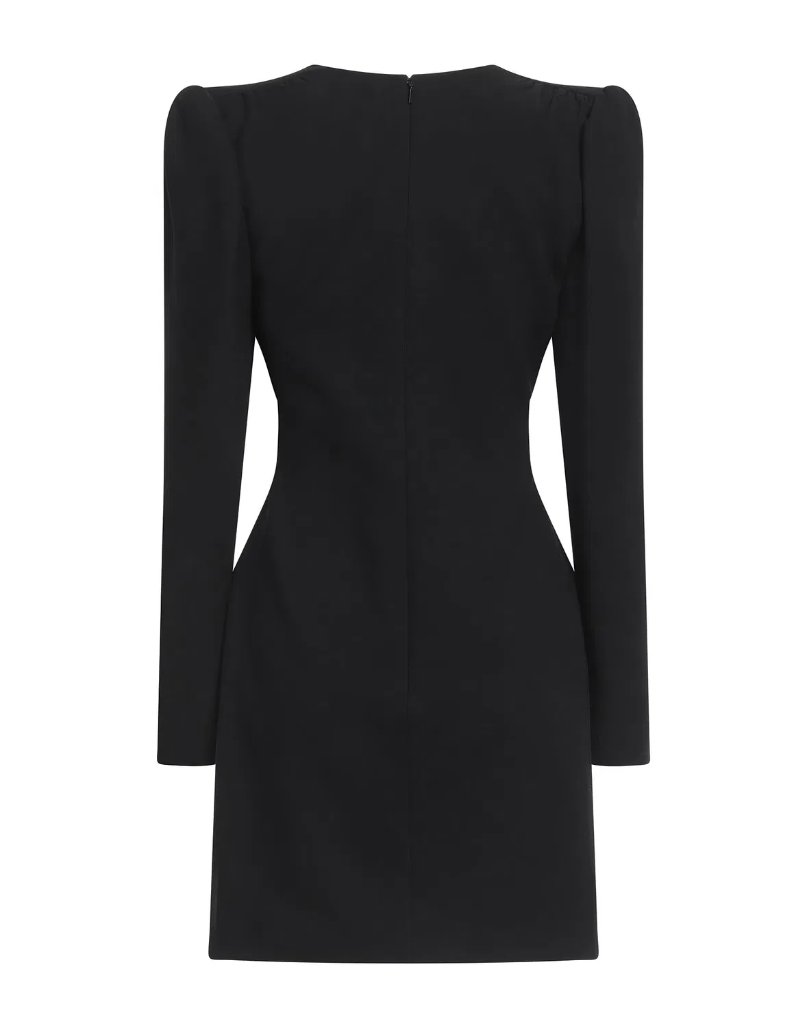 Женское платье-бодикон из крепа с глубоким вырезом Saint Laurent, черный — фото 2
