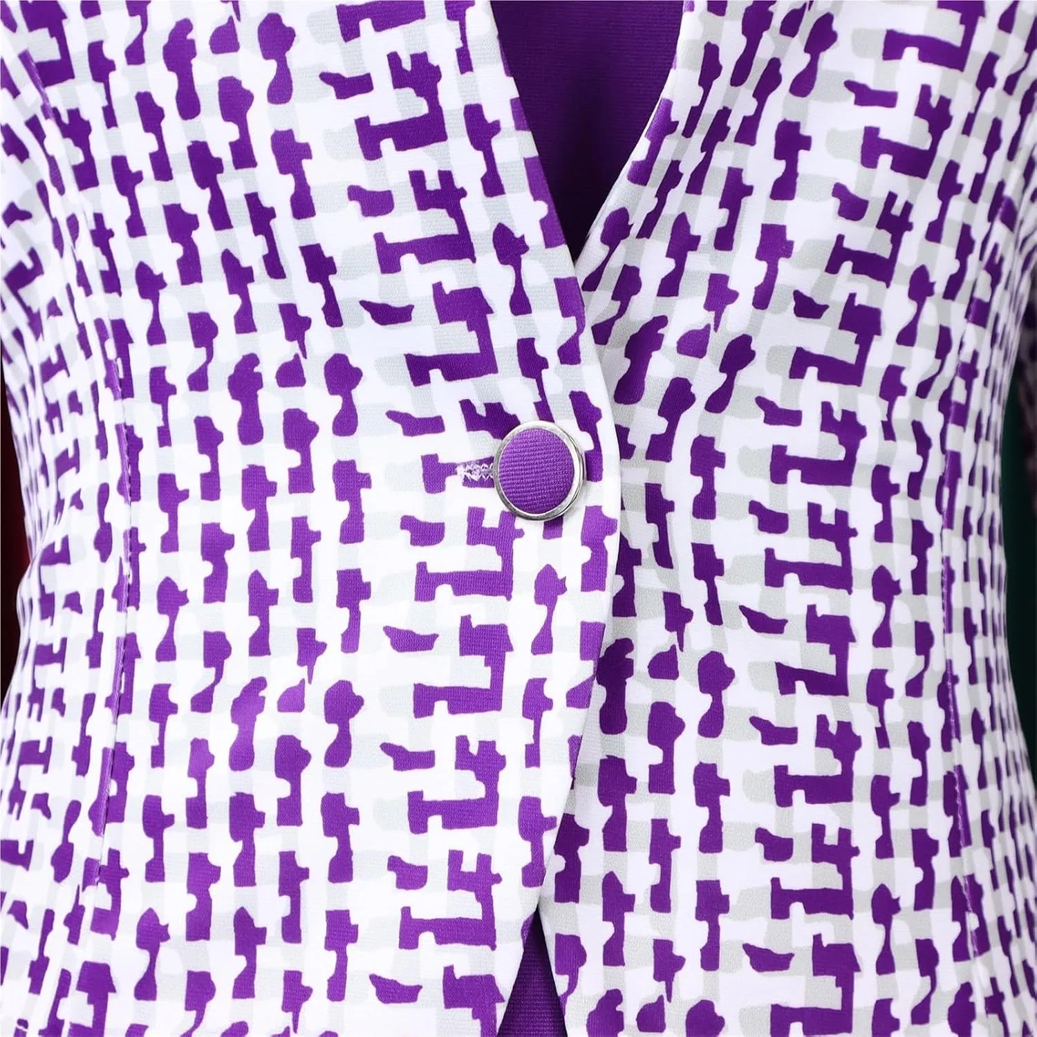 Женский деловой костюм-двойка миди с жакетом, Purple — фото 2