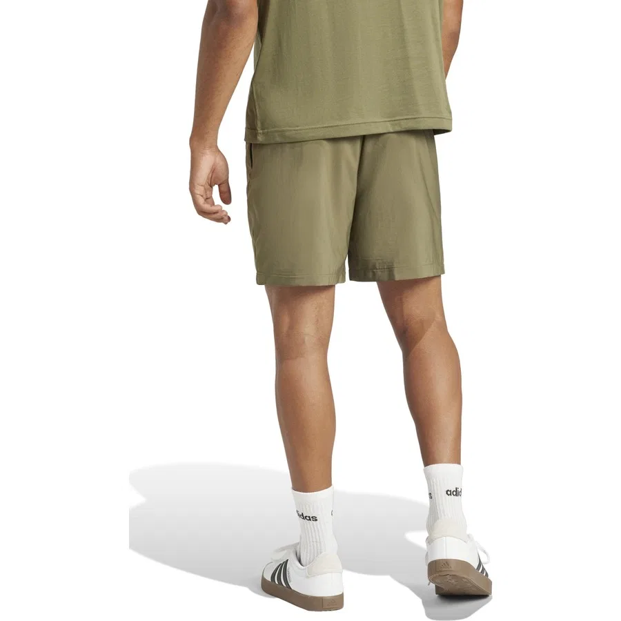 Шорты спортивные с вышивкой логотипа adidas Essentials Small Logo Chelsea, Зеленый — фото 3