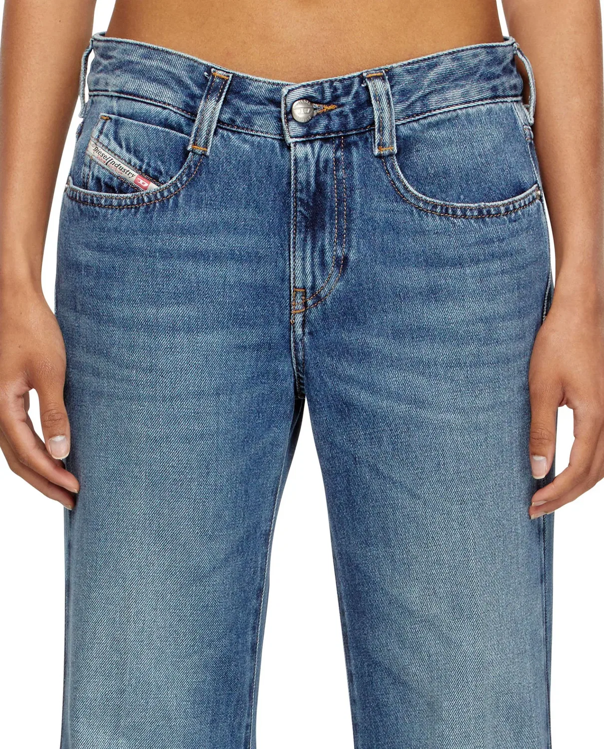 Женские джинсы-клеш с низкой посадкой Diesel, Azul Denim — фото 3