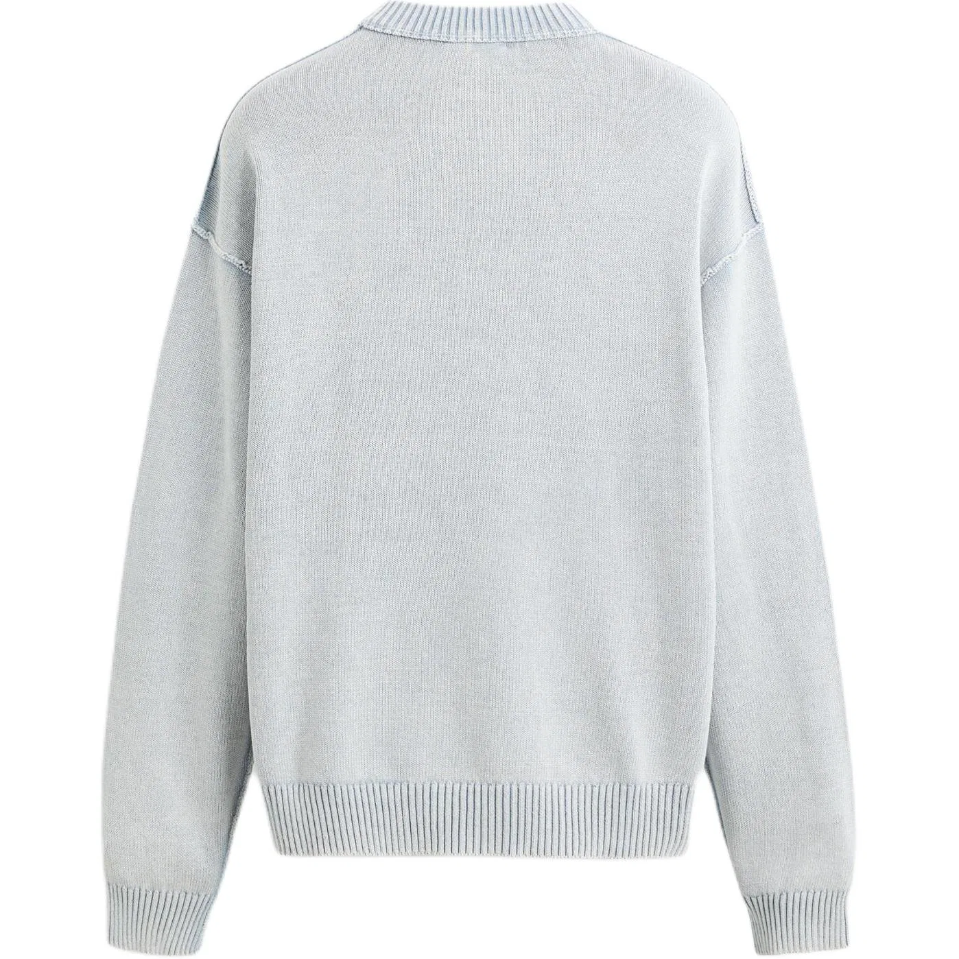 Мужской джемпер с круглым вырезом Sky Blue ZARA — фото 3