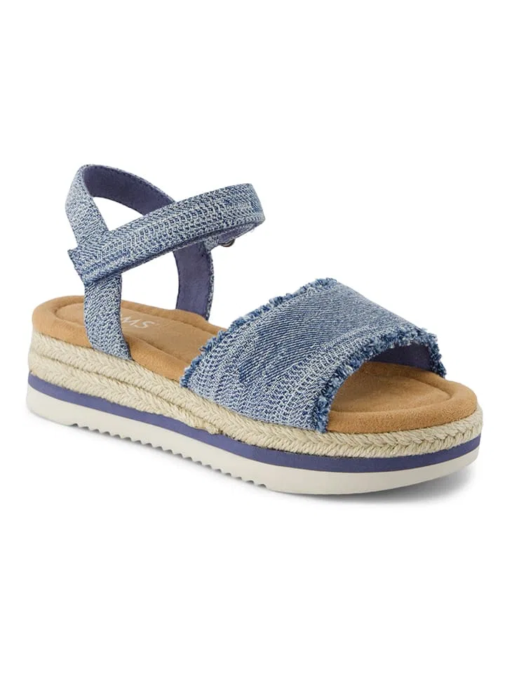 Сандалии на каблуке Toms, синий — фото 3