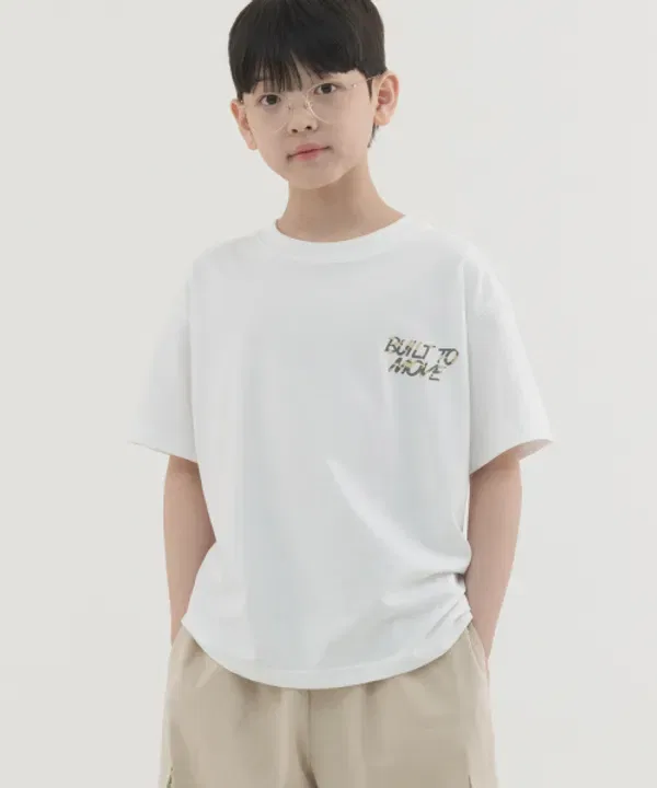 Футболка с камуфляжным принтом, Cool Cotton Pianer Kids, белый — фото 2