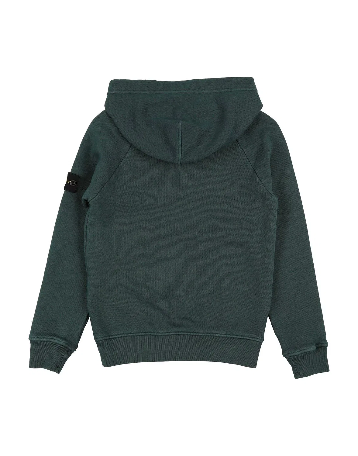 Детский флисовый свитшот для мальчиков с капюшоном Stone Island Junior, темно-зеленый — фото 2