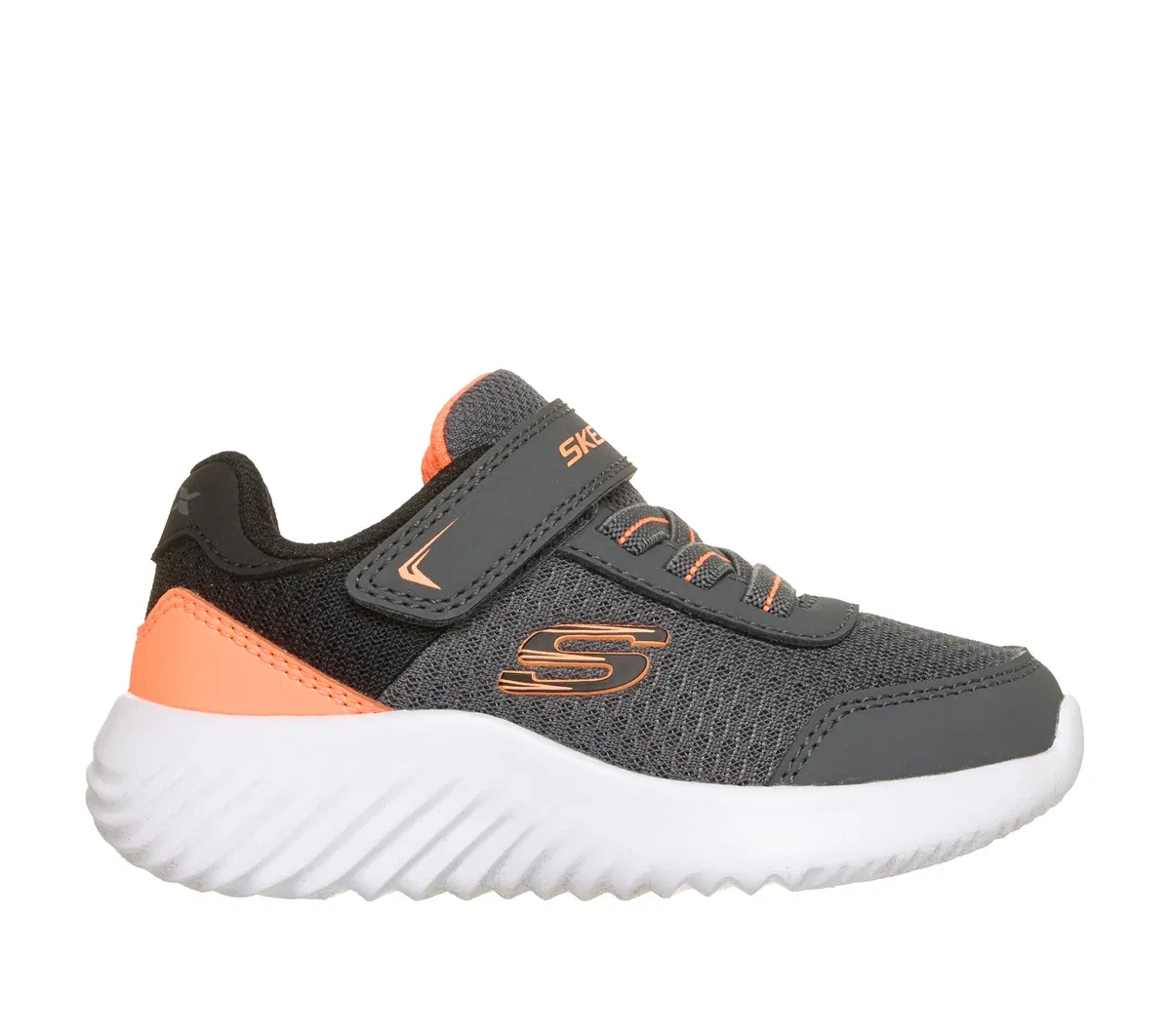 Детские кроссовки Bounder - Trekzic Skechers, угольный/оранжевый
