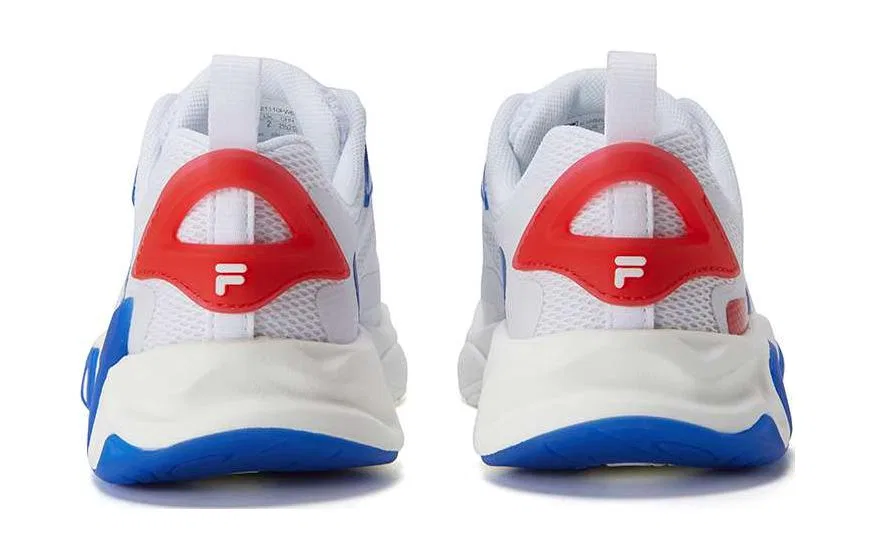 Детские кроссовки для бега с защитой пальцев Slip Resistant, FILA KIDS, White Blue — фото 4
