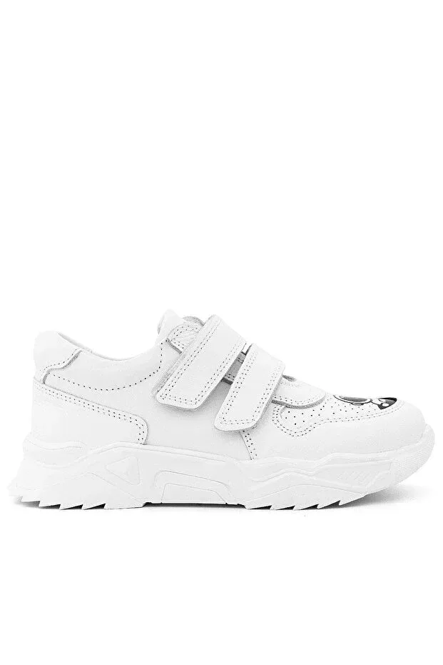 Детские кроссовки для девочек кожаные Tbons special design, Rakerplus, White — фото 4