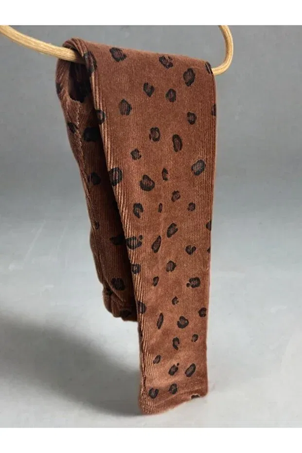 Детские леггинсы для девочек вельветовые Bobsi Co, Brown — фото 3