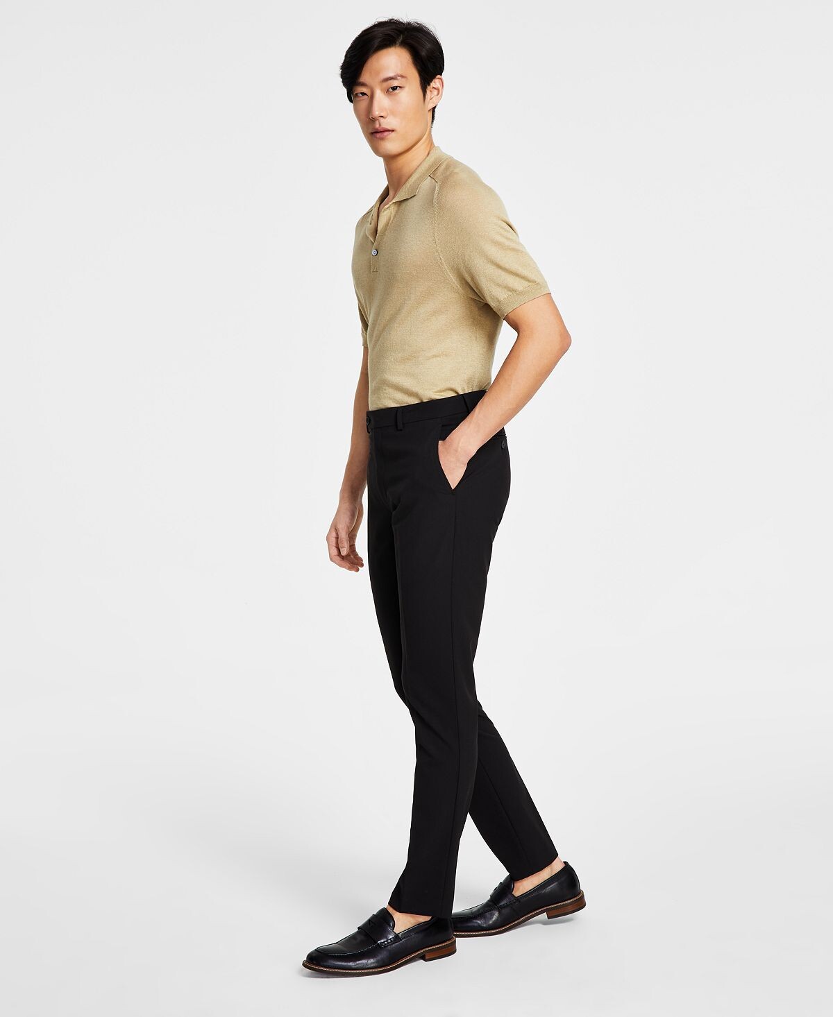

Мужские классические брюки infinite stretch skinny-fit Calvin Klein, черный