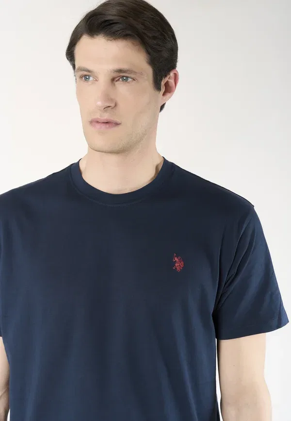 Футболка хлопковая Basic t-shirt U.S. Polo Assn, blu U.S. Polo Assn., синий — фото 4