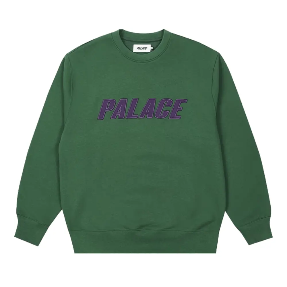 

Свитшот Palace Iridescent Appliqué Crew, зеленый