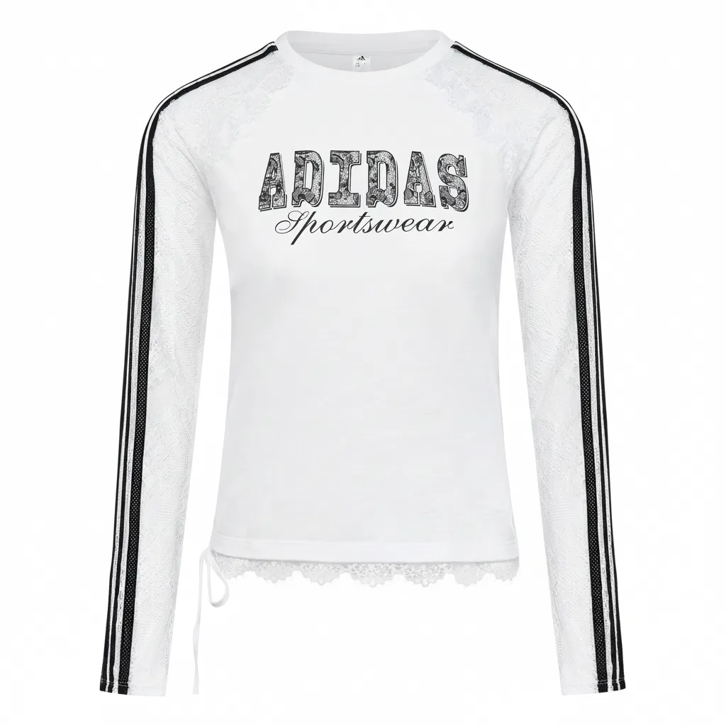 Женская футболка с круглым вырезом прямого кроя Dance Adidas, White