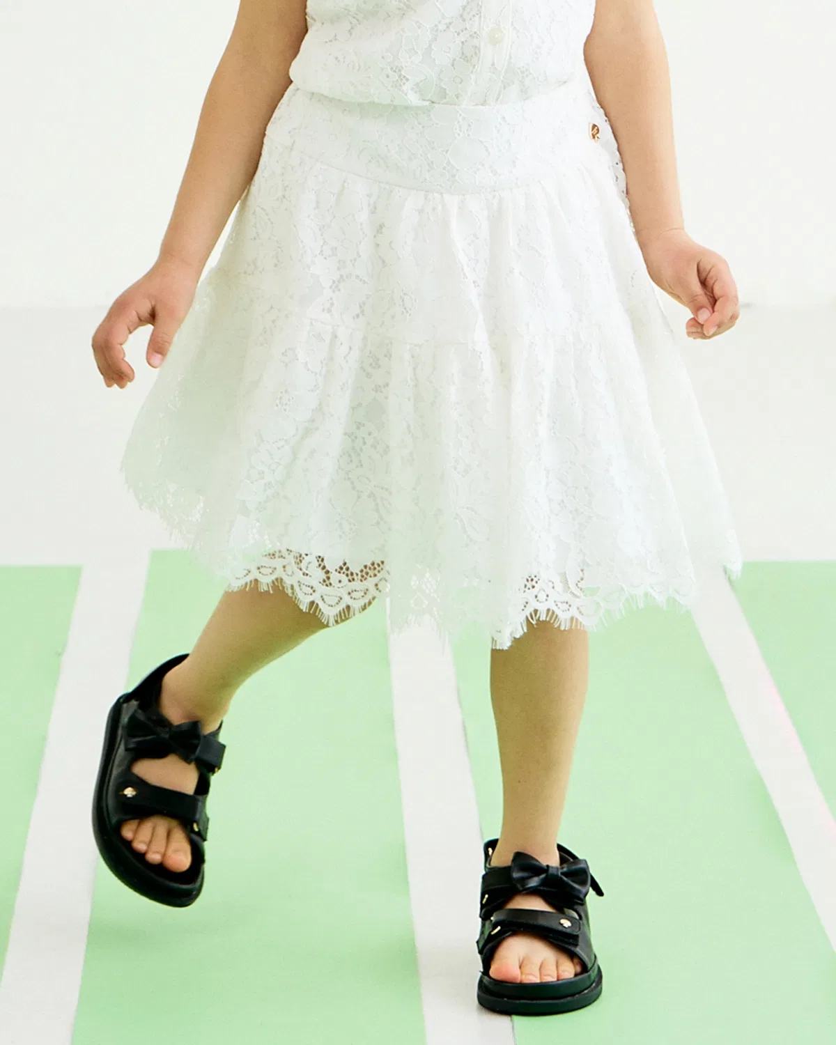 Детская юбка-миди с цветочным кружевом kate spade new york kids, Off White