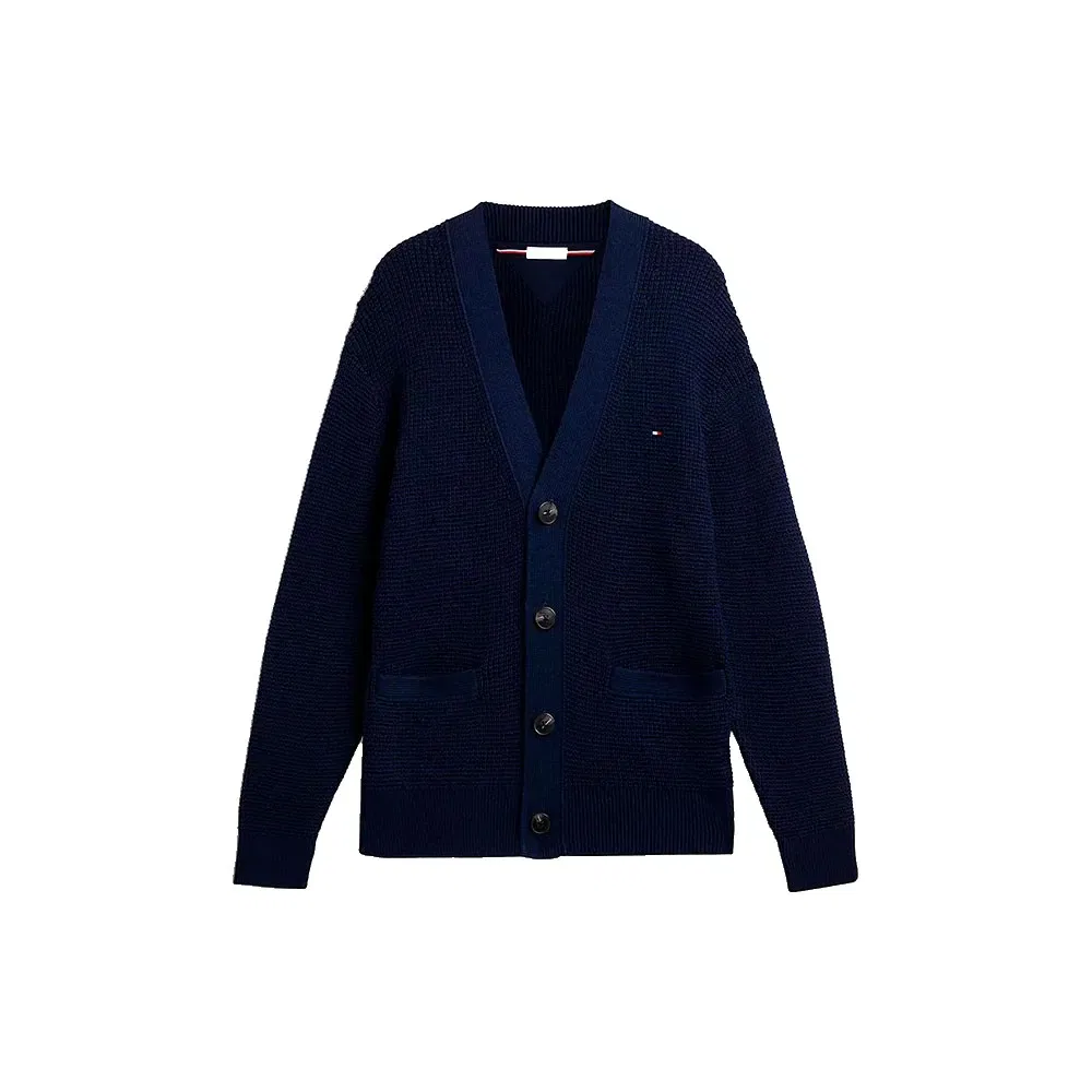 Мужской кардиган с V-образным вырезом Tommy hilfiger, Blue — фото 3