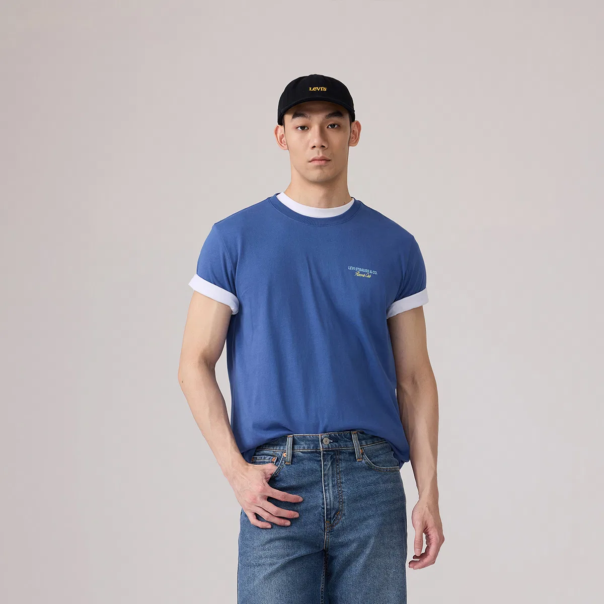 Мужская футболка с принтом Blue (Record) Levi's, Blue (Record) — фото 4