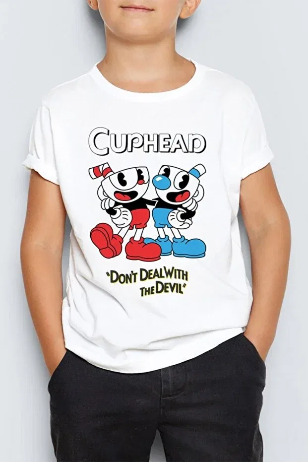 Детская футболка для мальчиков с принтом Cuphead Morinna Im
