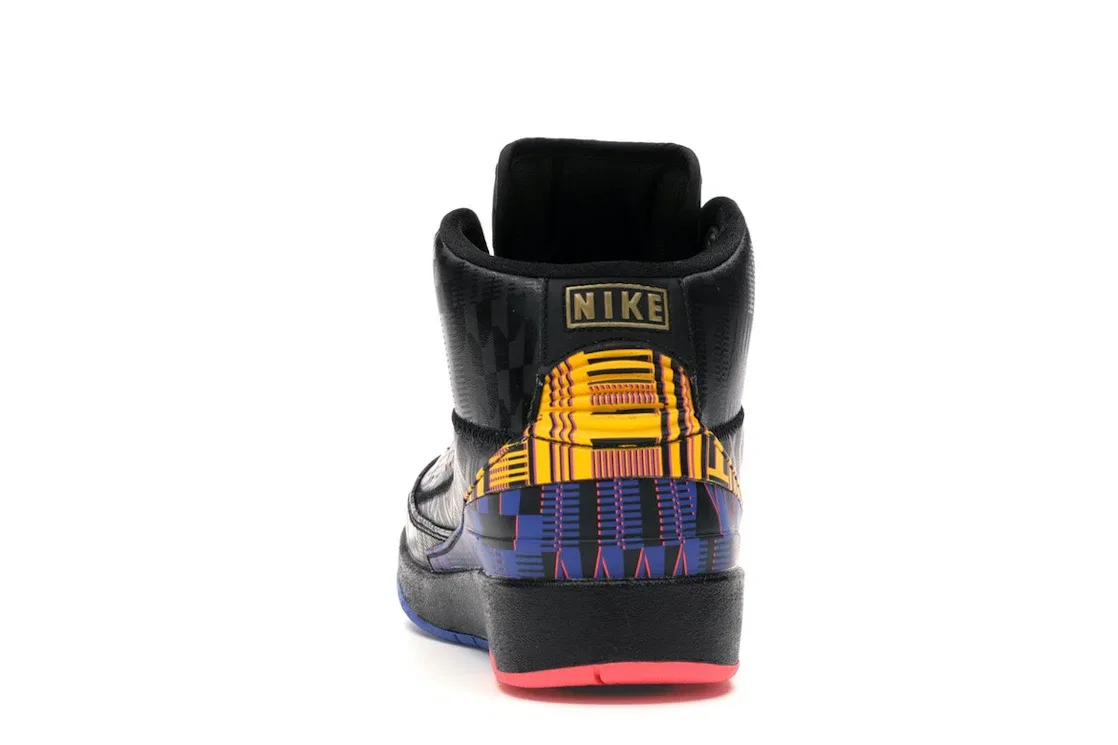 Детские кроссовки Lifestyle Jordan 2 Retro Jordan, Black/Metallic Gold-Black-Hyper Cobalt — фото 4