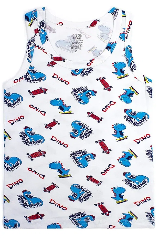 Детская майка для мальчиков с принтом Biyokids, Multicolor — фото 3