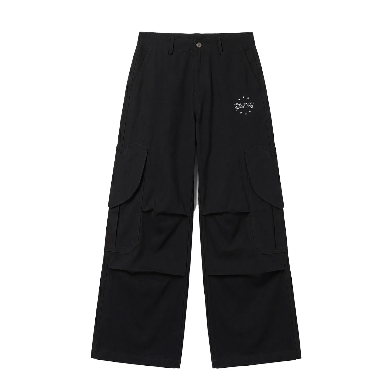 Детские карго-брюки свободного кроя с широкими штанинами Cargo Pants, NSTNEW START, Black