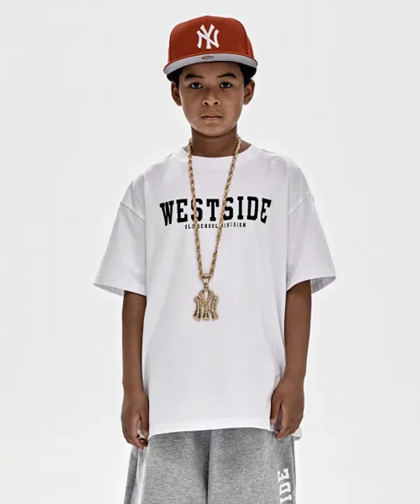 Костюм детский Giant Fit Westside, Takeasy Kids, белый/меланжевый серый — фото 2