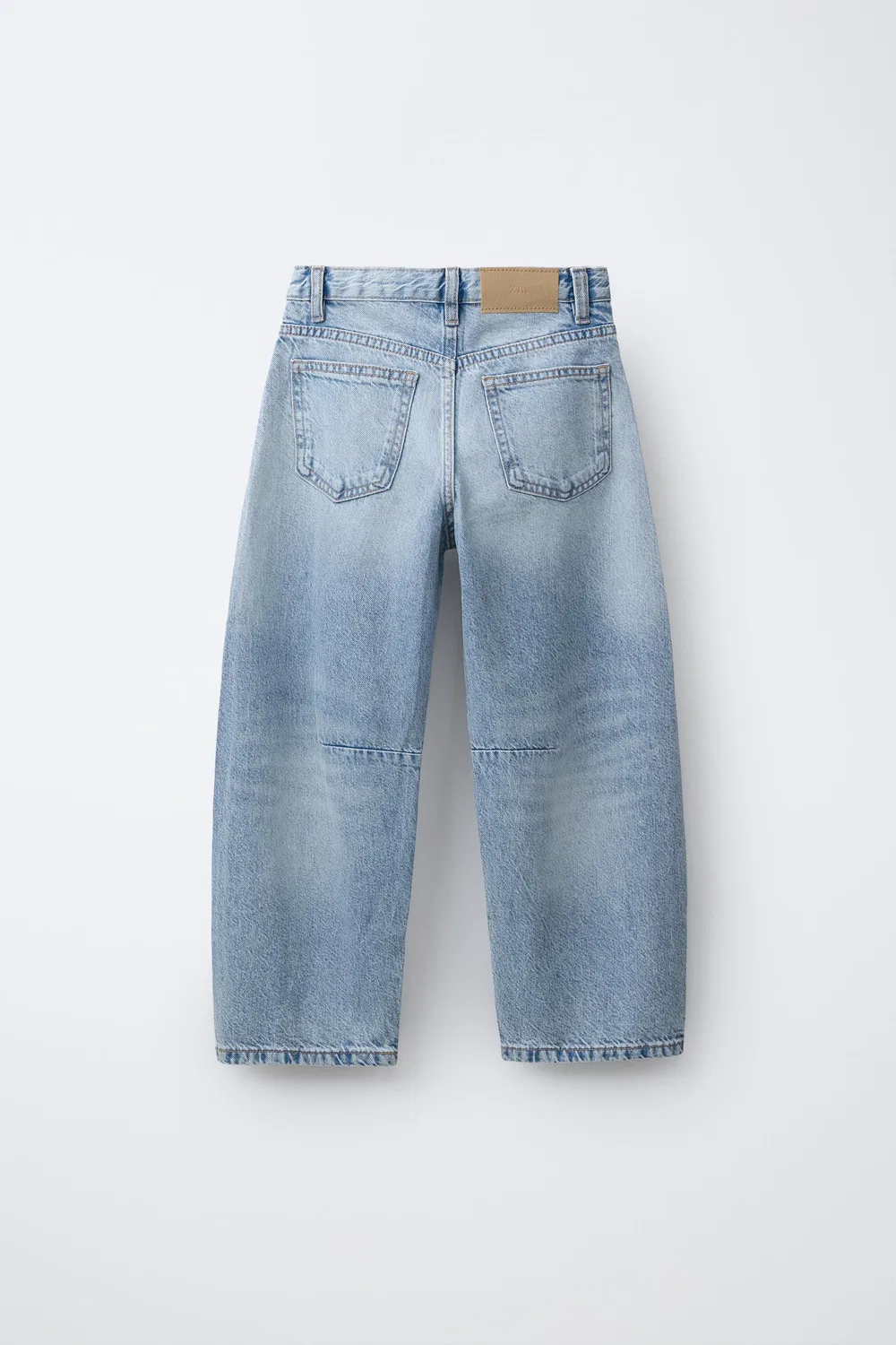 Джинсы с бриллиантовой отделкой и стразами ZARA, Light Blue — фото 2