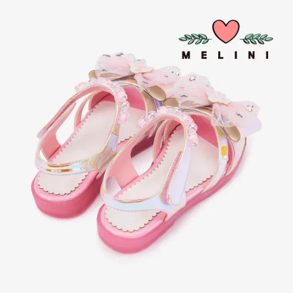 Сандалии с подсветкой для девочек, Melini, розовый — фото 4
