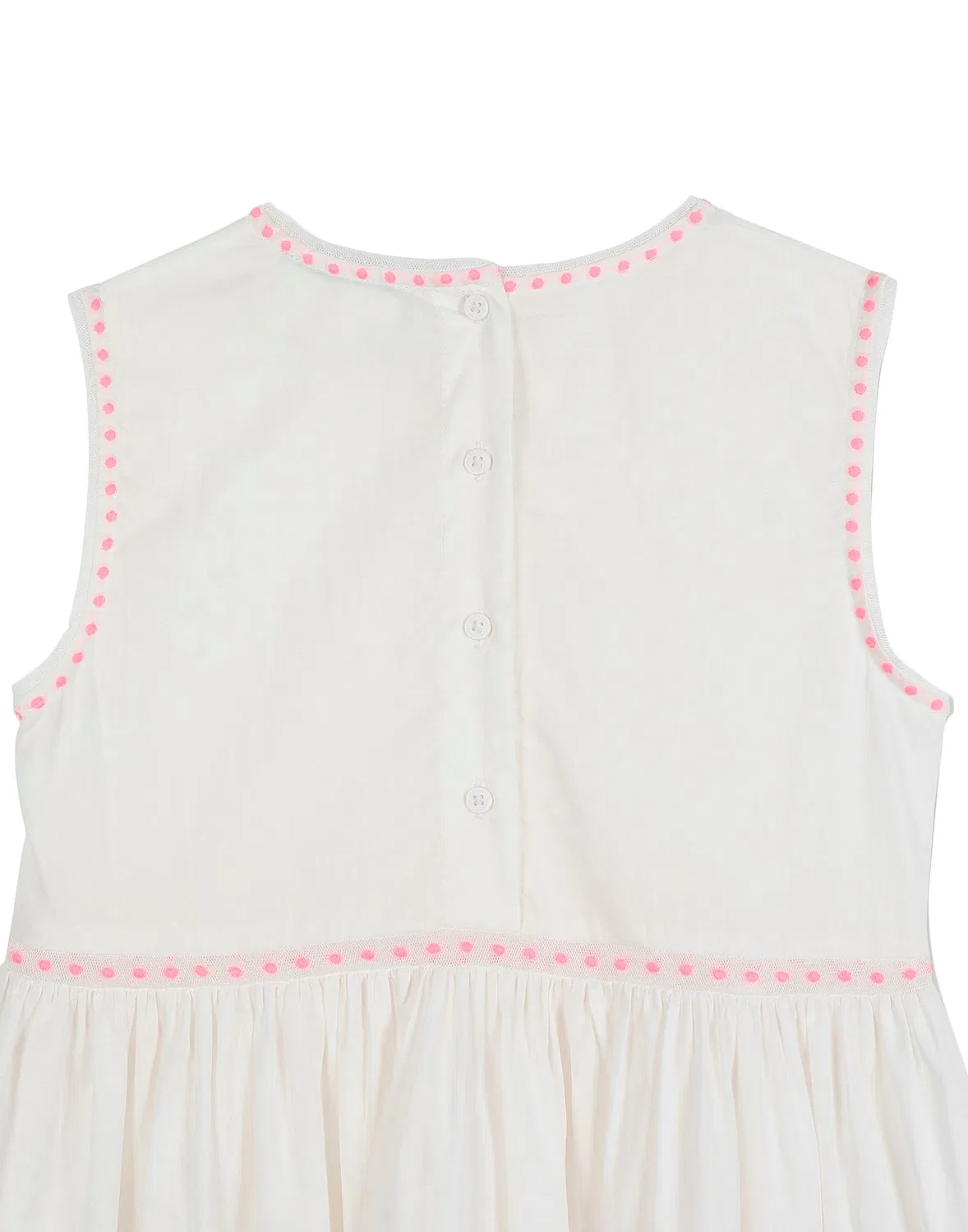 Детское платье для девочек из фатина с вышивкой Stella Mccartney Kids, белый — фото 3