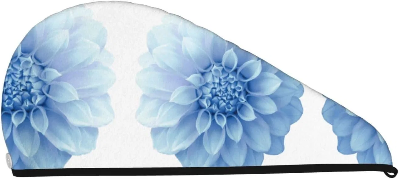 Шапочка для душа BONDIJ, микрофибра, 64x26 см, Blaue Dahlie