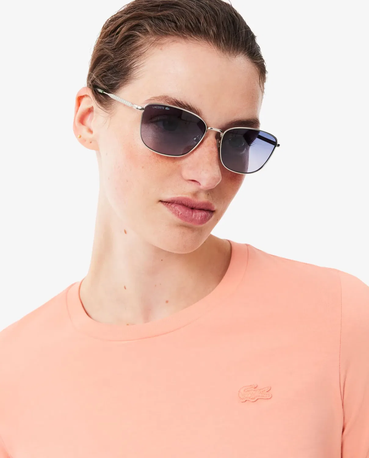 Футболка женская Lacoste Rosa с французским рукавом — фото 3