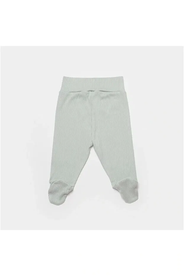 Детские брюки свободного кроя modal nature relax pants with booties Biorganic, Mint — фото 2