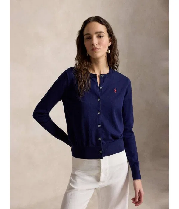 Женский кардиган классического кроя Polo Ralph Lauren, Blu Marino