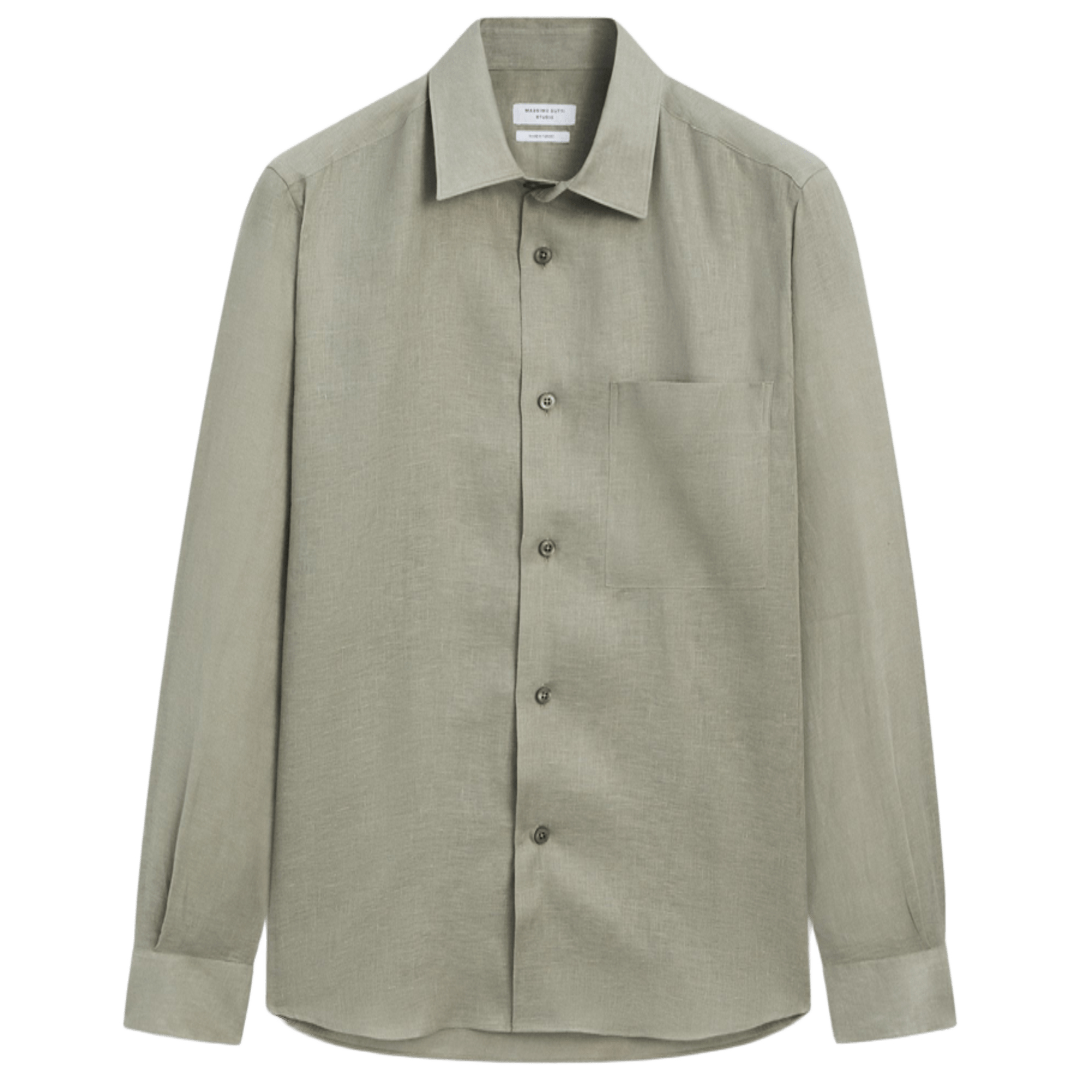 

Рубашка свободного кроя из льна Massimo Dutti, бледныйхаки, Хаки, Рубашка свободного кроя из льна Massimo Dutti, бледныйхаки