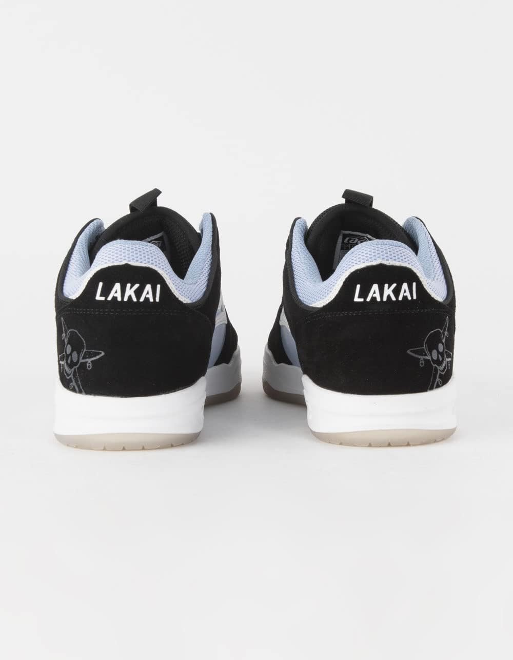 Мужские скейтерские кроссовки Lakai Telford Low - классические низкие кеды, черный/голубой/светло-голубой — фото 3