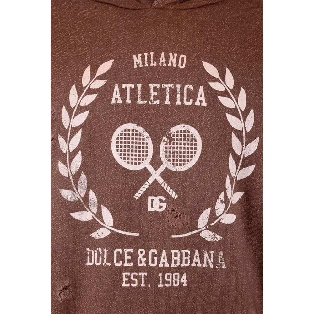 Мужской свитшот с капюшоном Dolce & gabbana, Brown — фото 4