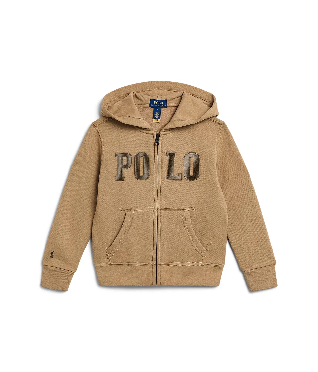 Толстовка на молнии с логотипом (для малышей/детей младшего возраста) Polo Ralph Lauren Kids, Camel