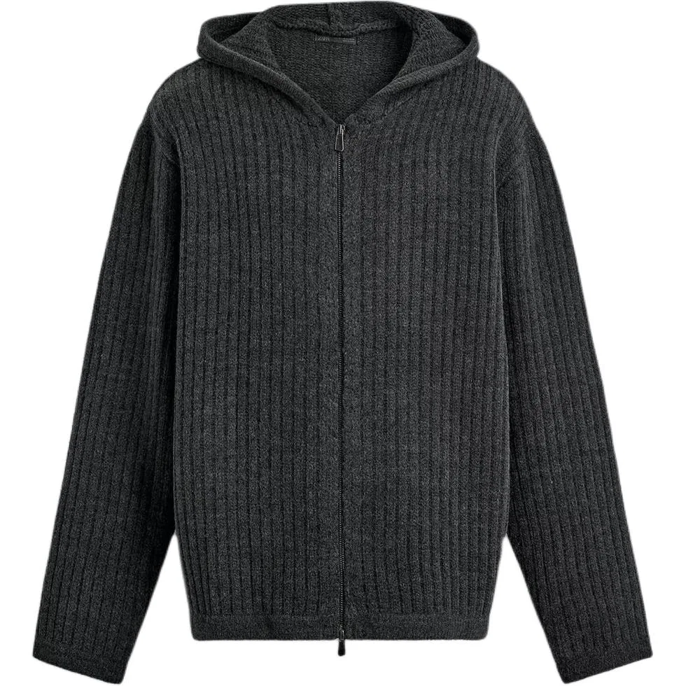 Мужской свитер с капюшоном Coal Gray ZARA