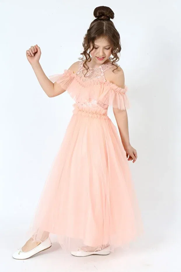 Детское платье для девочек кружевное Jannock, Pink
